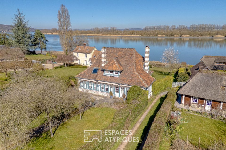 Maison de charme dans un cadre idyllique surplombant la Seine