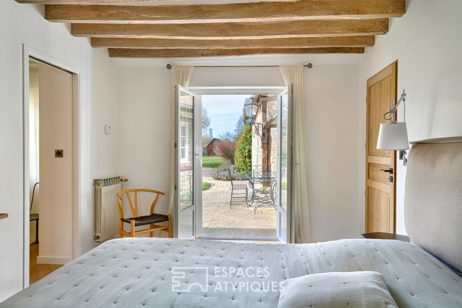 Renovated stone house on the banks of the Eure