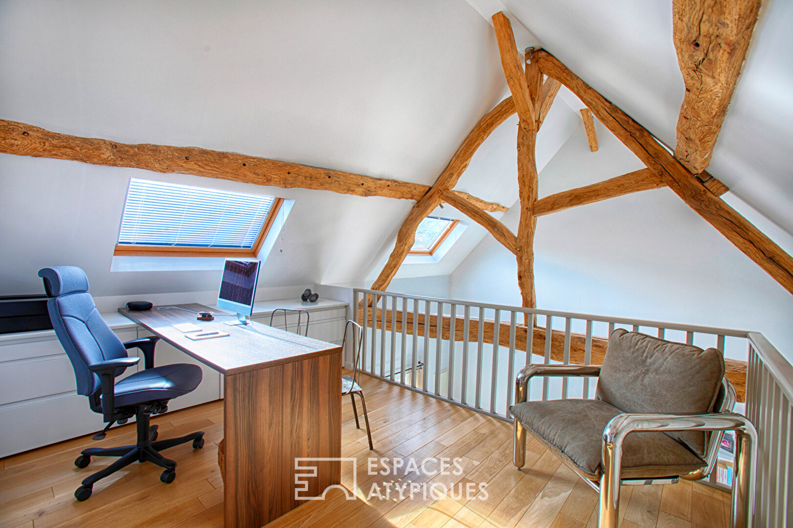 Renovated stone house on the banks of the Eure