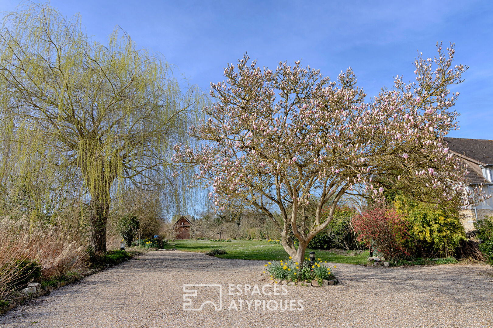 Renovated stone house on the banks of the Eure