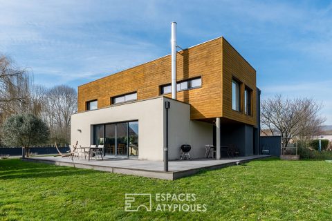 Maison d’architecte cubique labellisée BBC