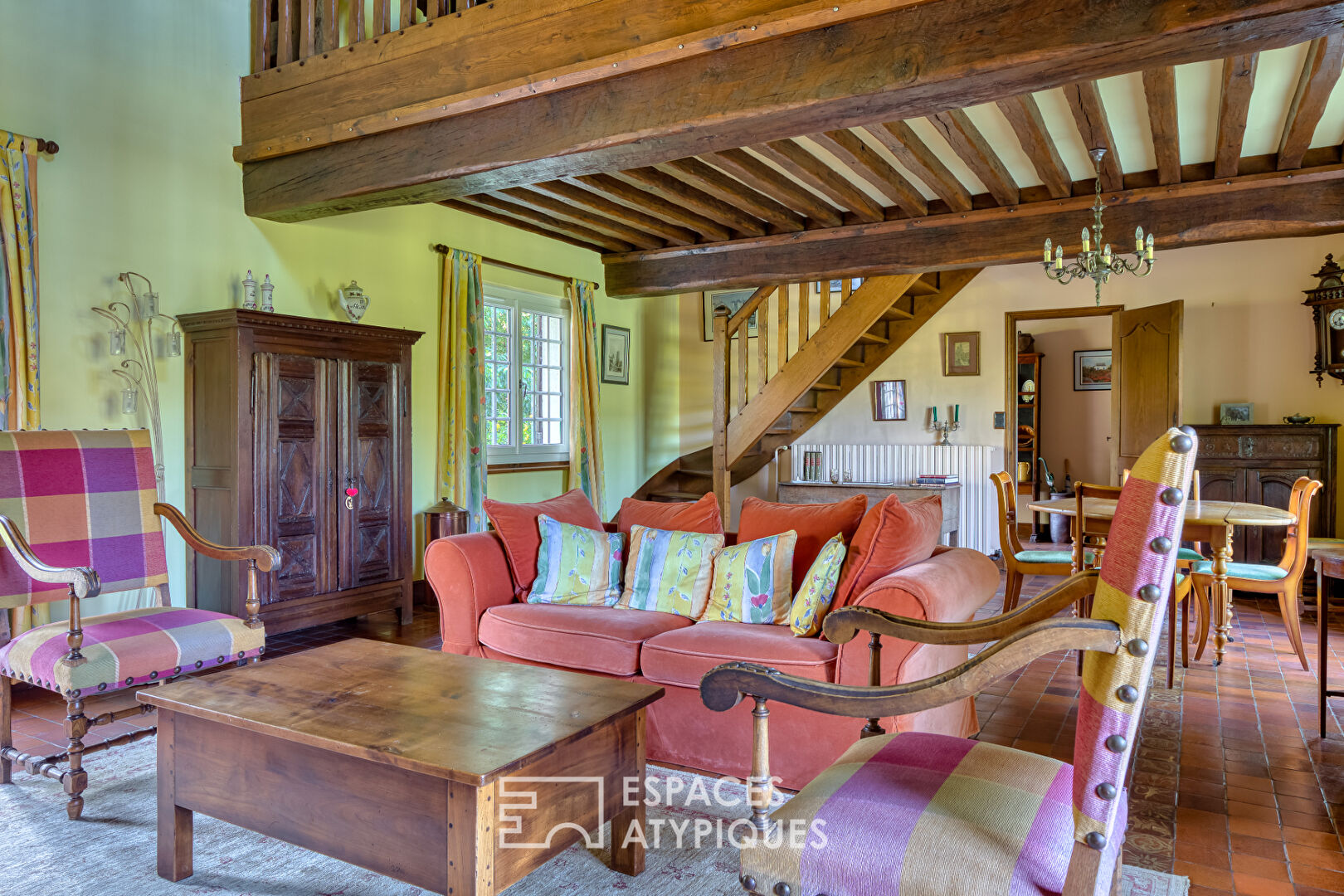 Property crossed by the river in one of the most beautiful villages in France