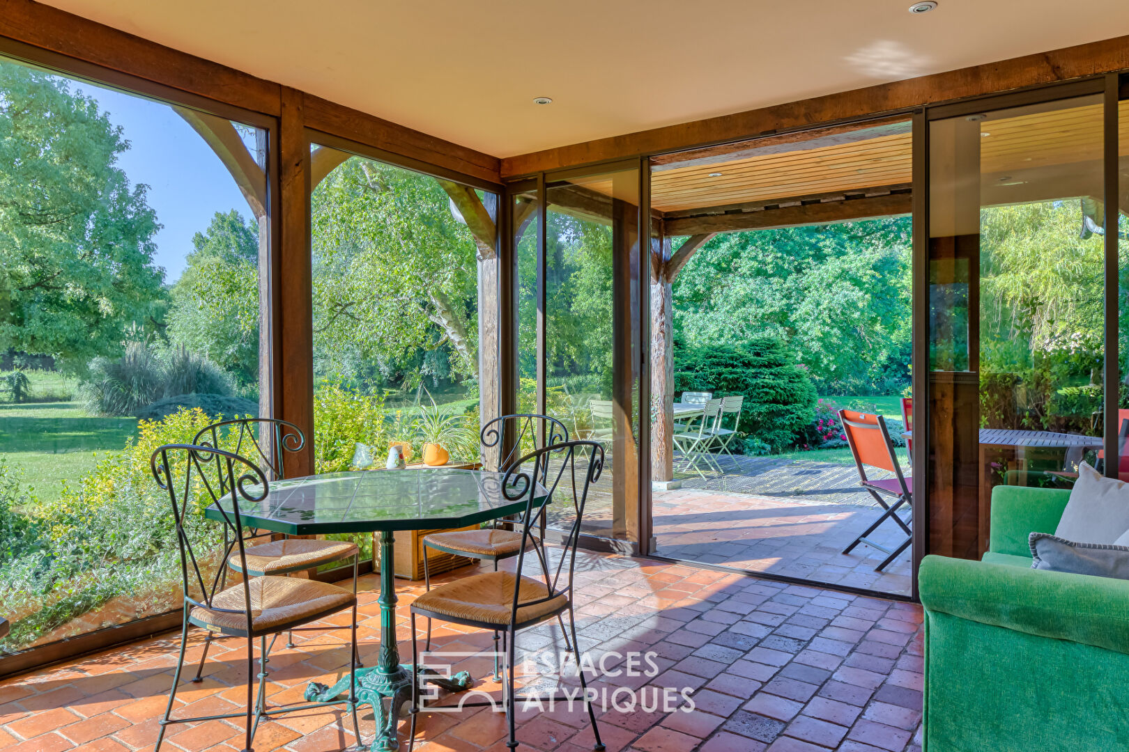 Property crossed by the river in one of the most beautiful villages in France