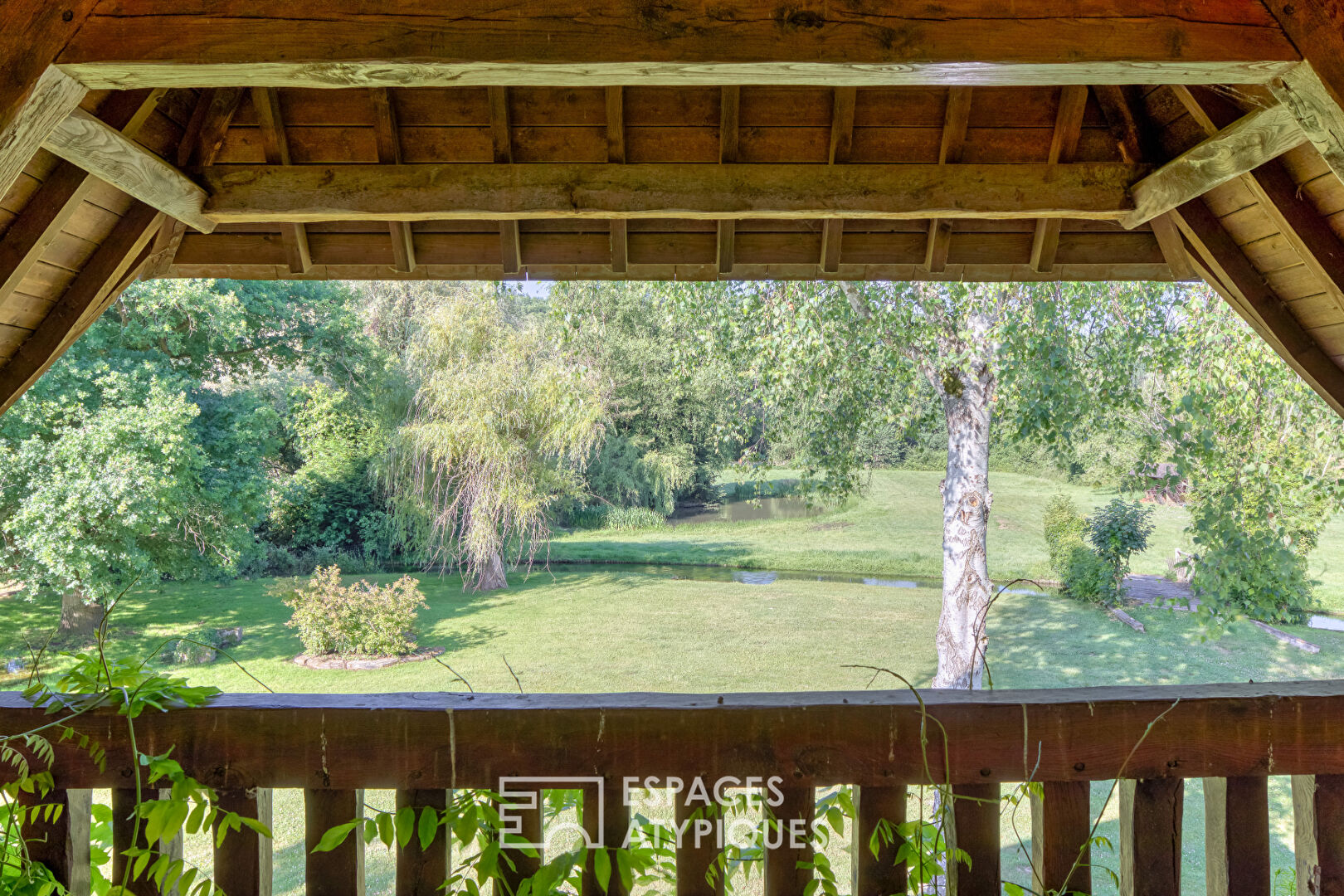 Property crossed by the river in one of the most beautiful villages in France