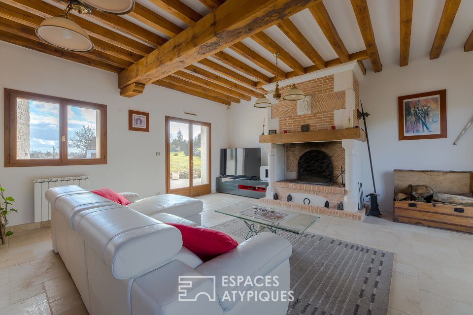 Maison normande contemporaine avec maison d'amis
