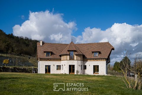 Maison normande contemporaine avec maison d’amis