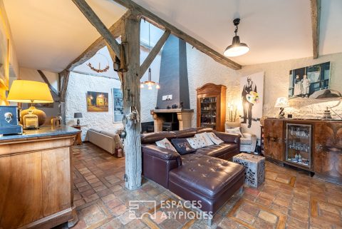 Maison de village avec jardin arboré