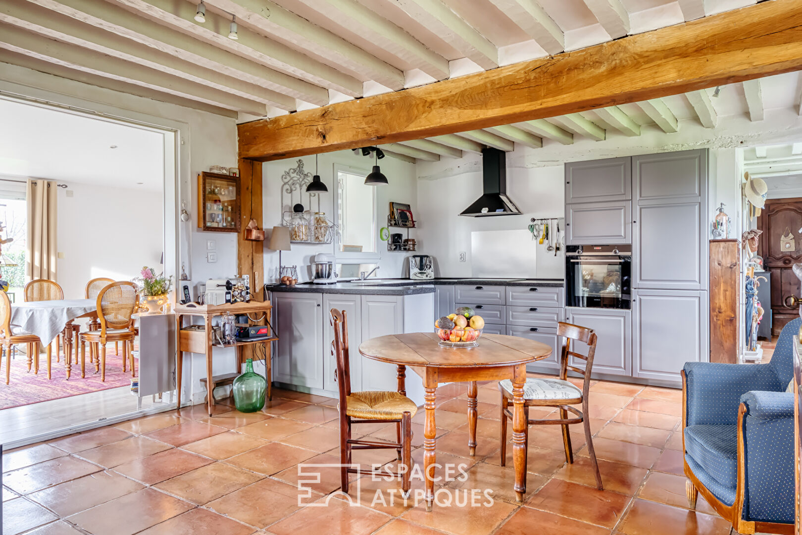 Authentique chaumière normande avec maison d&rsquo;amis