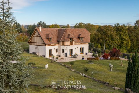 Maison normande contemporaine avec maison d’amis dans la vallée de l’Eure