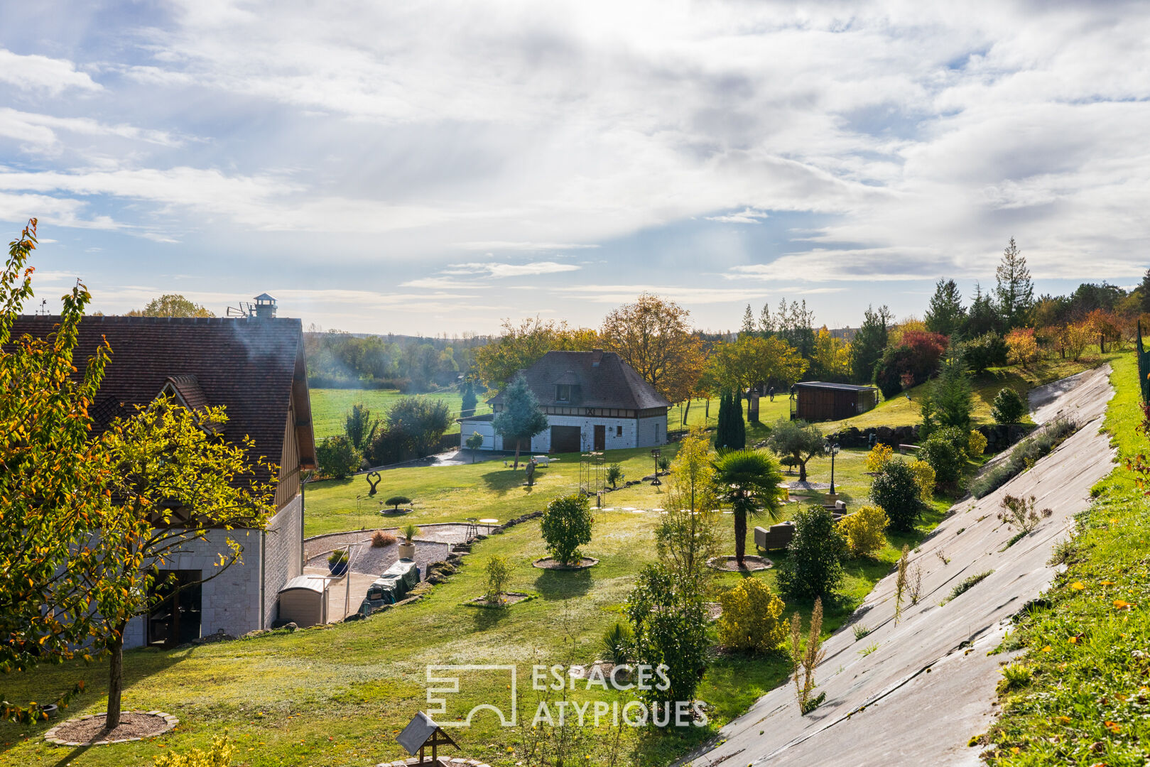 Maison normande contemporaine avec maison d’amis dans la vallée de l’Eure