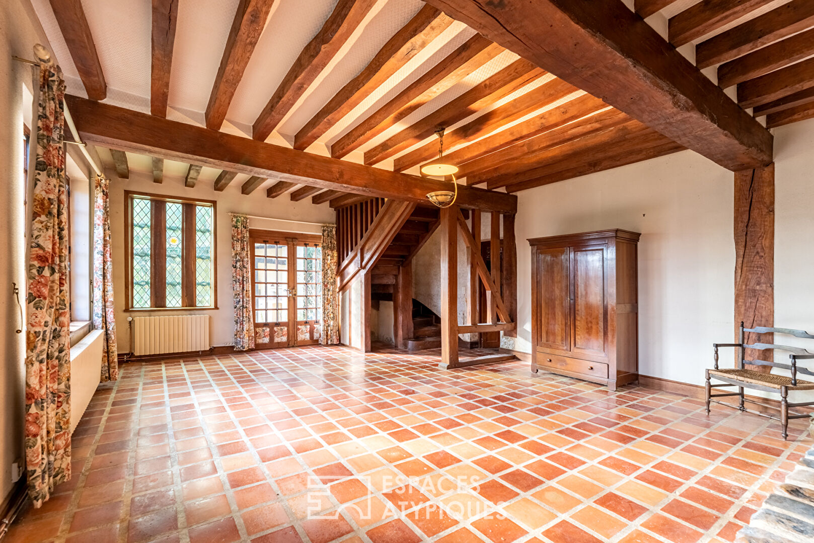 Elegant Norman house and its panorama of the Iton valley
