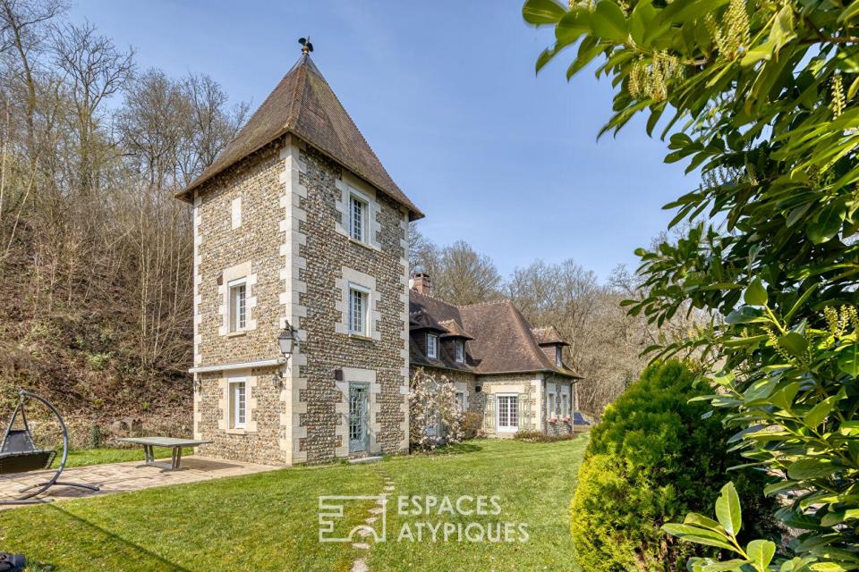 Maison de maître en pierre avec piscine