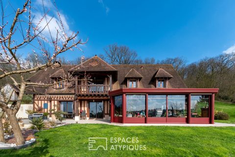 Maison normande avec vue exceptionnelle sur la vallée