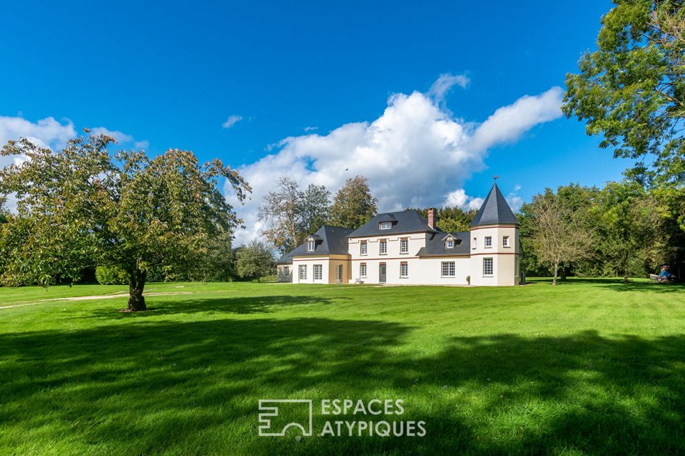 Propriété familiale dans un environnement équestre