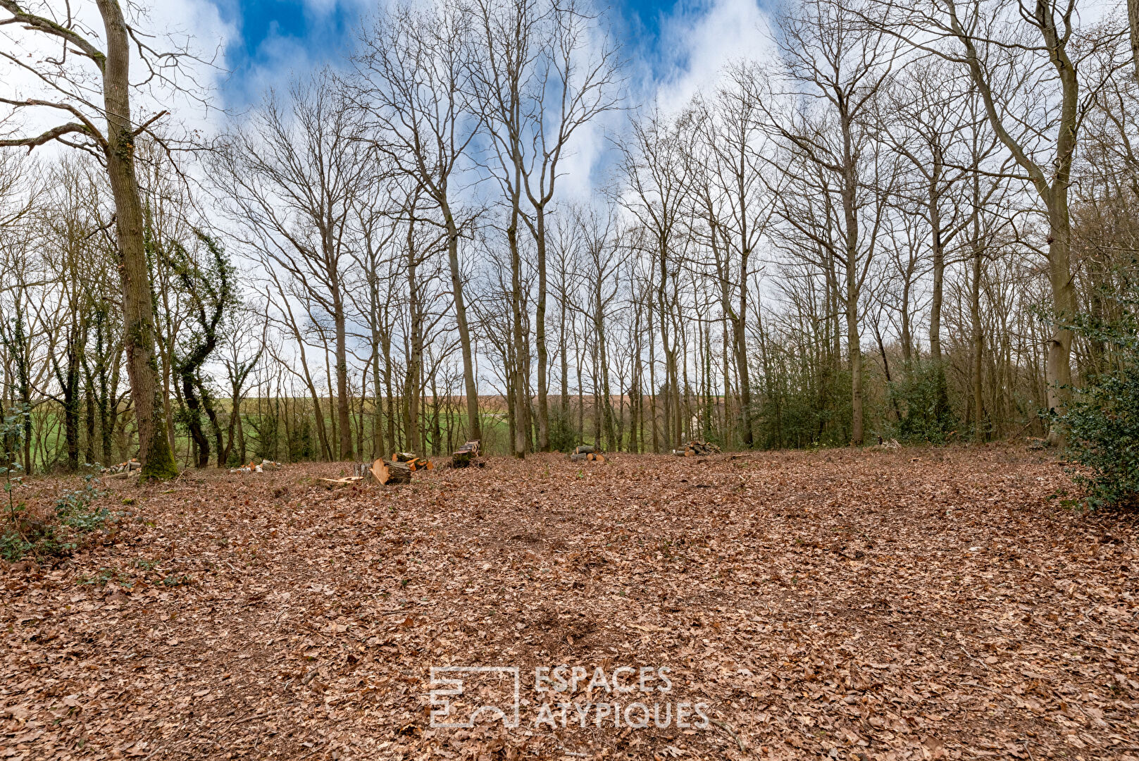 Rare building land with trees in the heart of the village