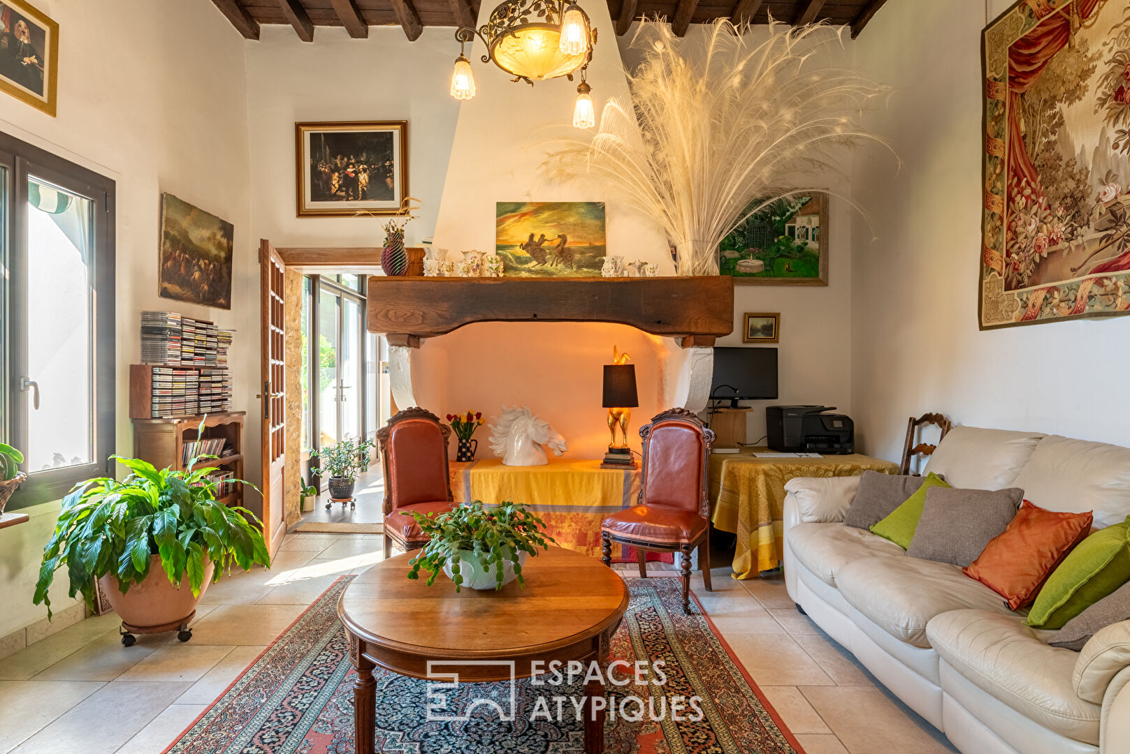 Old renovated barn with charming landscaped garden