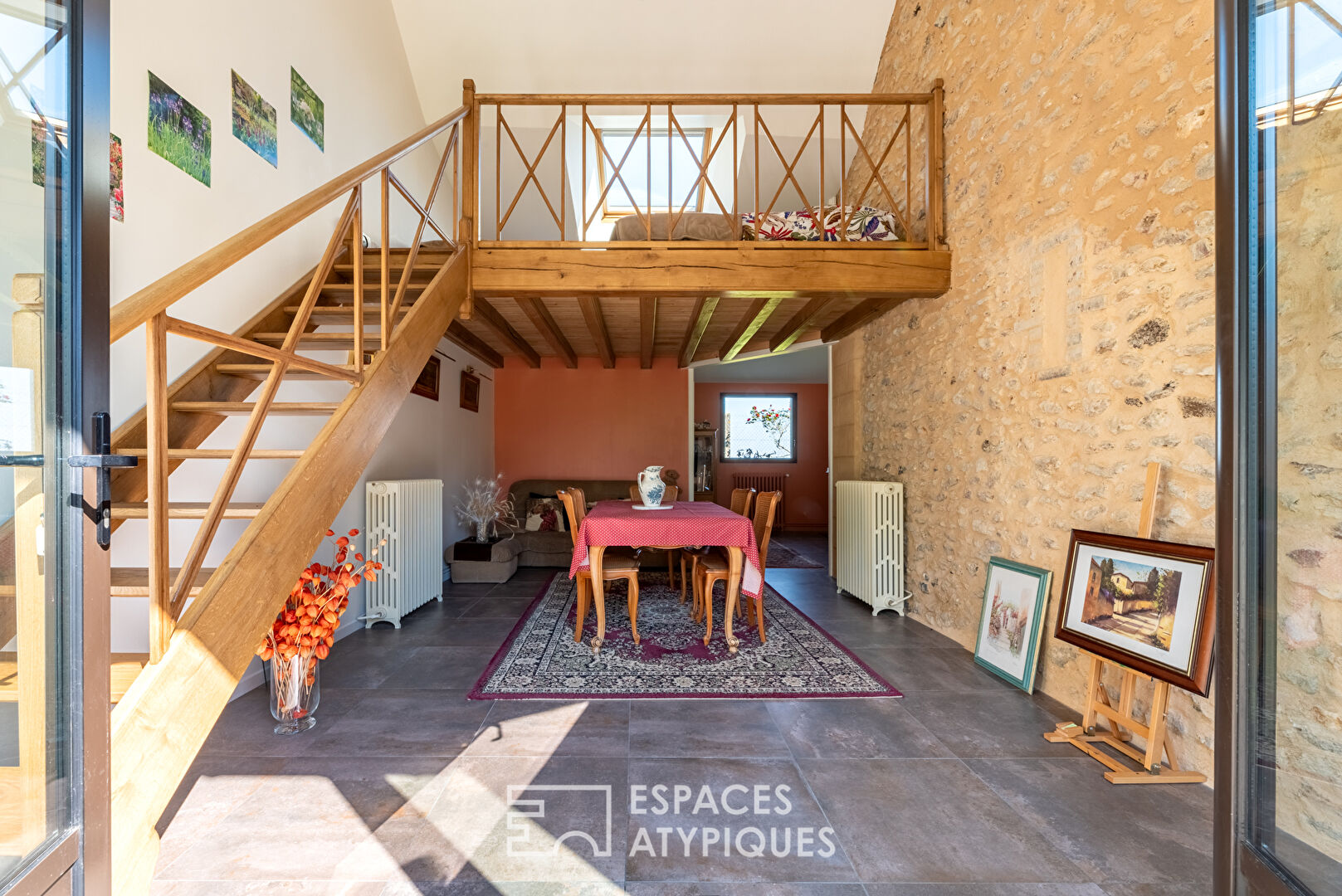 Old renovated barn with charming landscaped garden