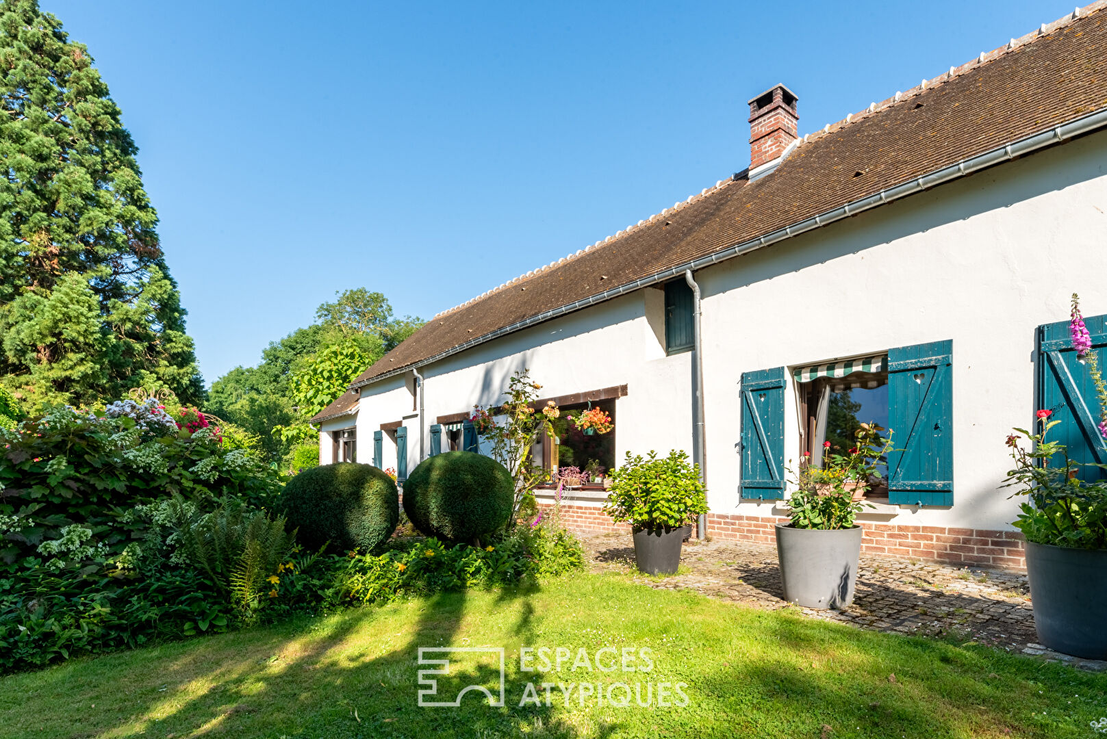 Old renovated barn with charming landscaped garden