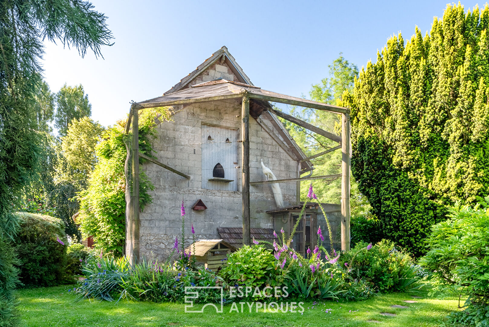 Old renovated barn with charming landscaped garden