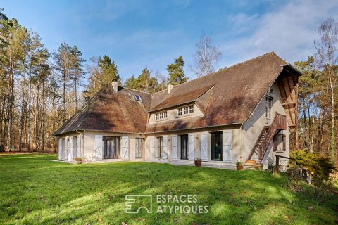 1970s property revisited in wooded park in central Bernay