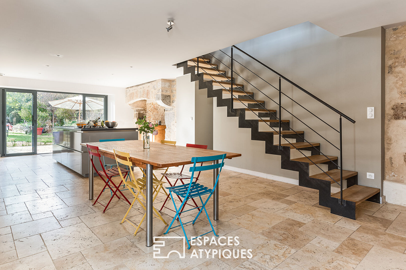 Completely renovated stone house with working guest rooms