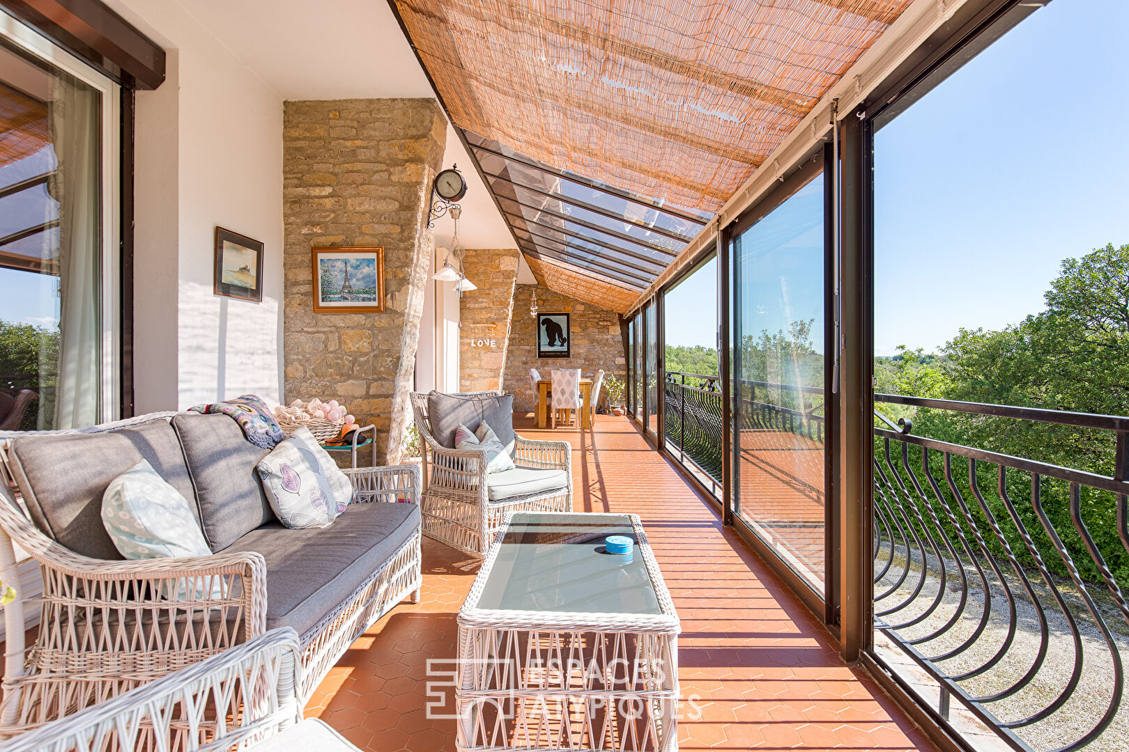 Quercy stone house with splendid view