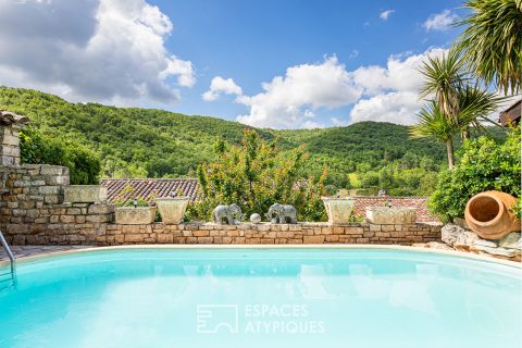 Maison(s) avec terrasse et piscine au cœur de Bruniquel 