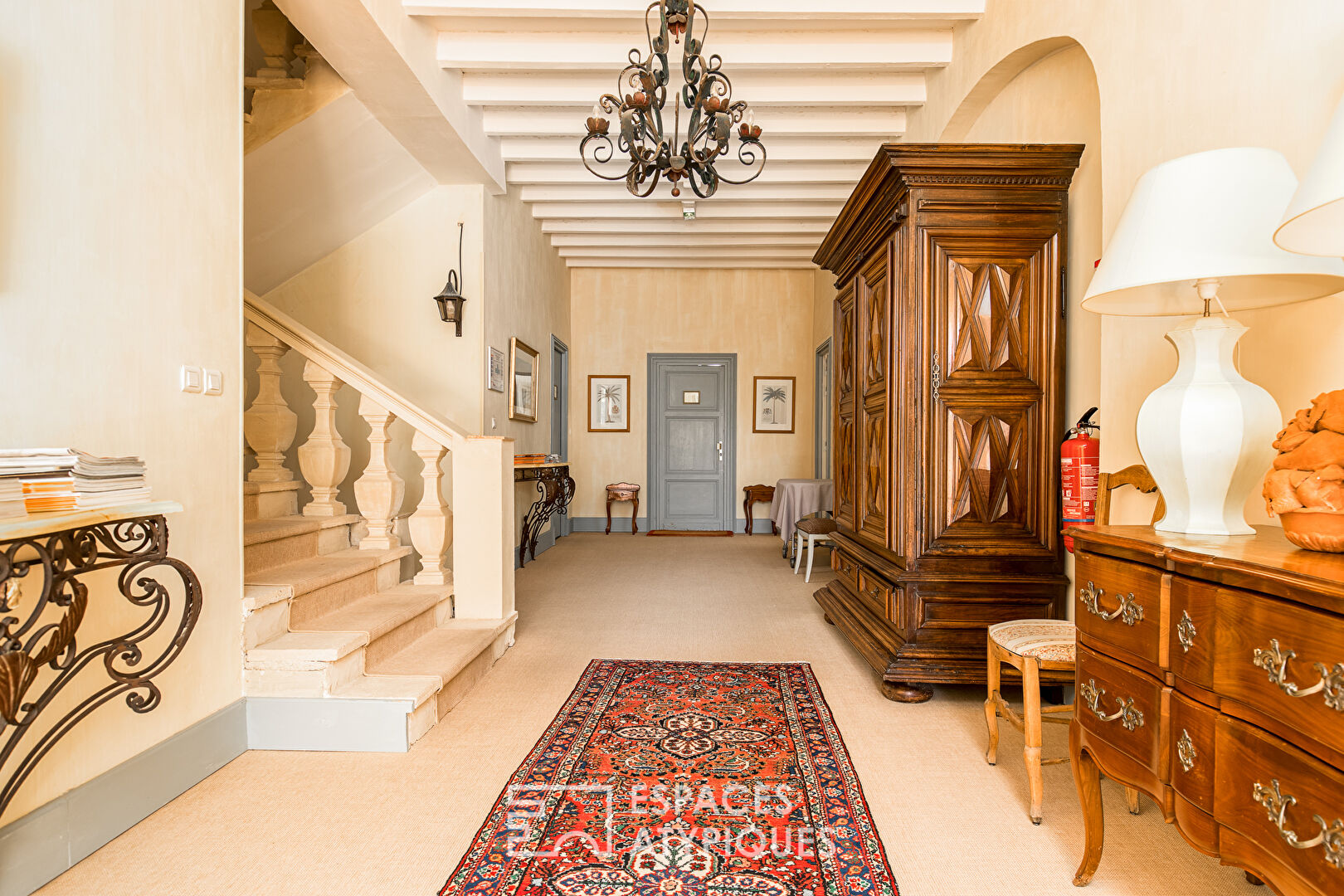 Nineteenth-century manor house with formal garden.