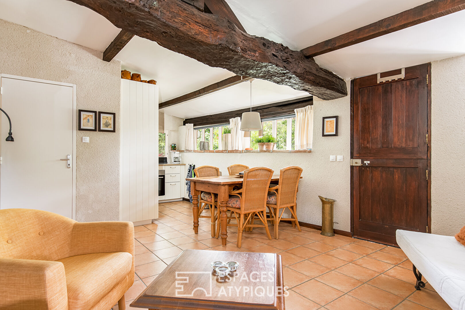 A renovated farmhouse, gîte and horses.