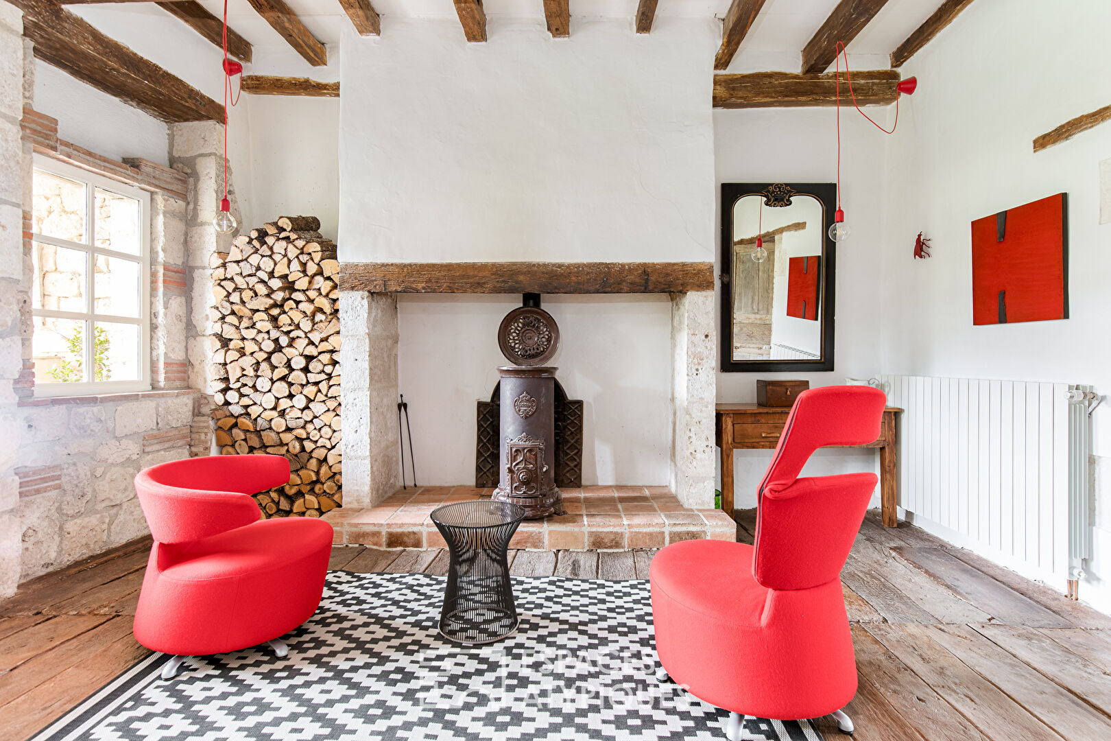 18th century house with swimming pool in the heart of a charming village