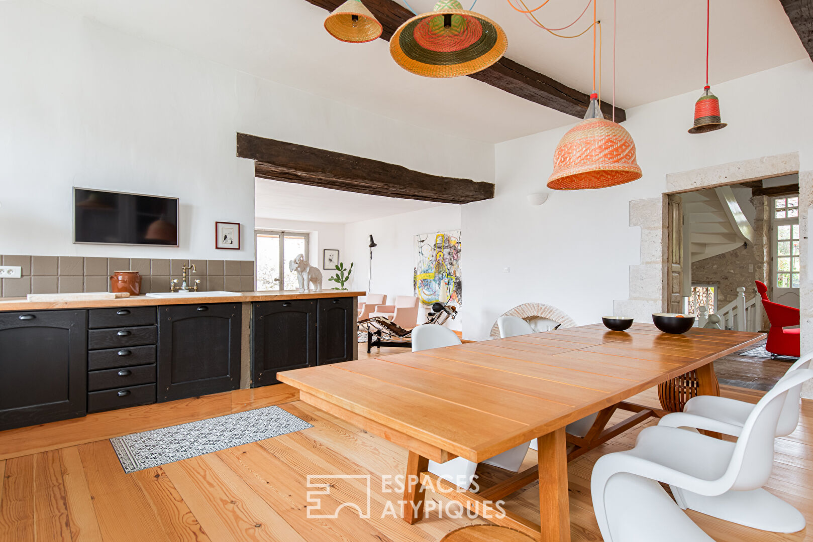 18th century house with swimming pool in the heart of a charming village