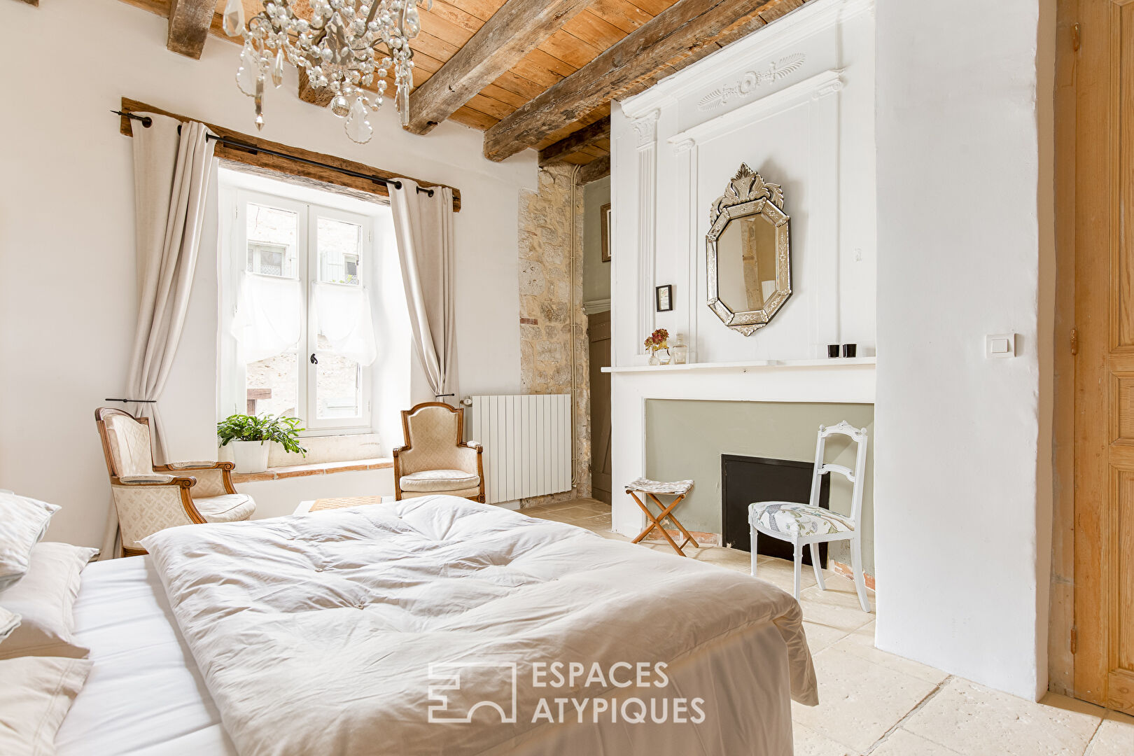 18th century house with swimming pool in the heart of a charming village