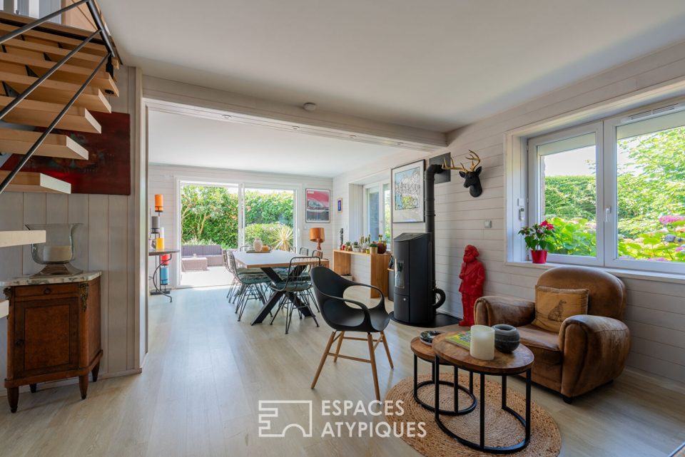 Maison contemporaine et guest house entre village et océan