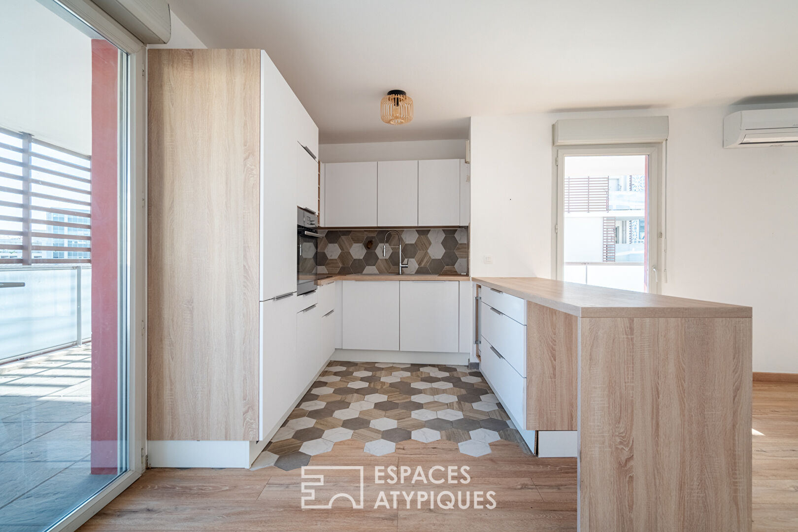 Renovated apartment with terrace and view