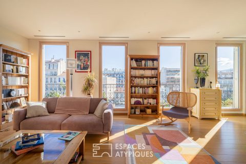 Bourgeois apartment on the top floor with open view
