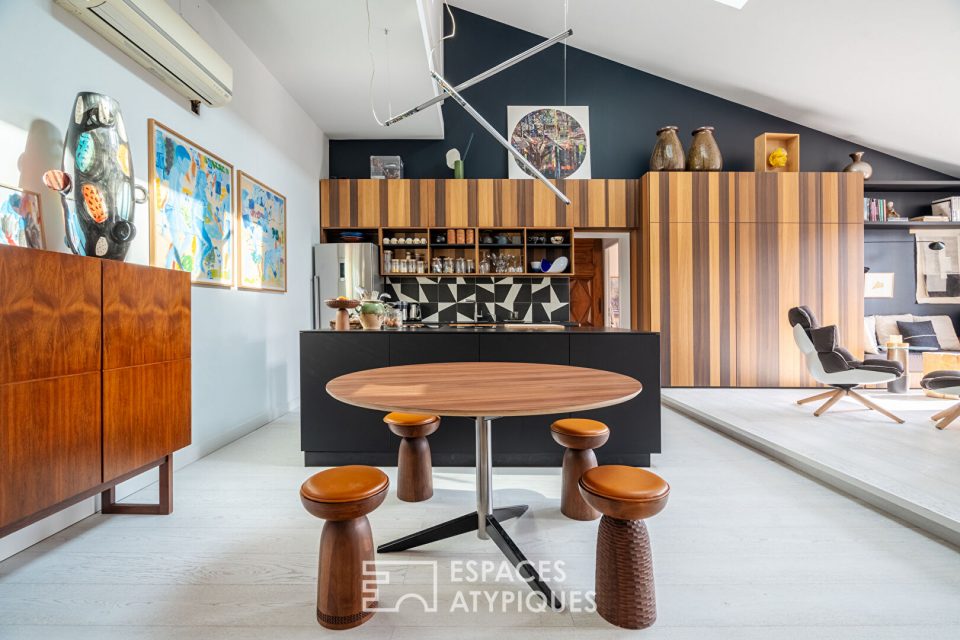 Loft rénové en dernier étage