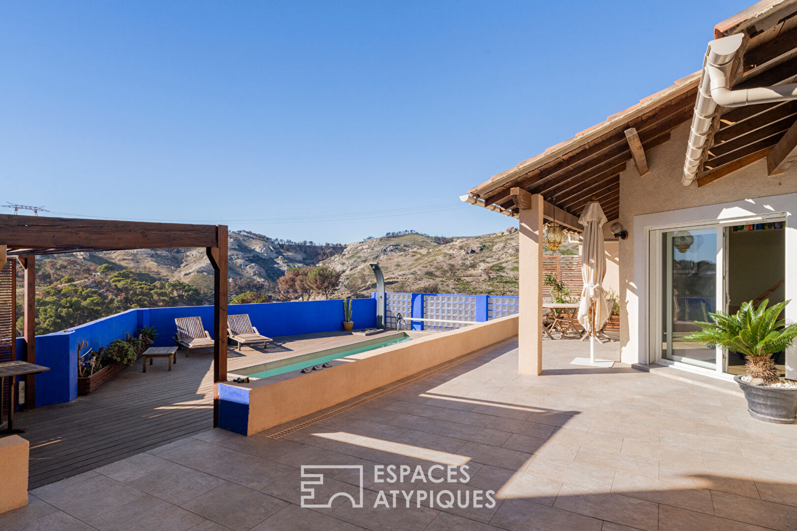 Maison avec vue mer et piscine