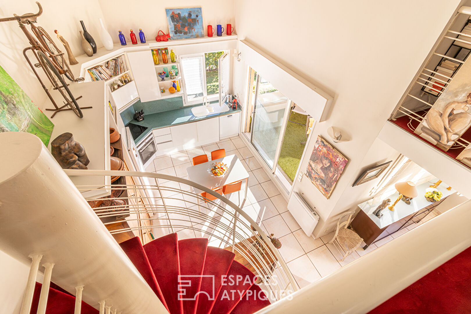 Loft lumineux avec terrasse et vue sur le parc