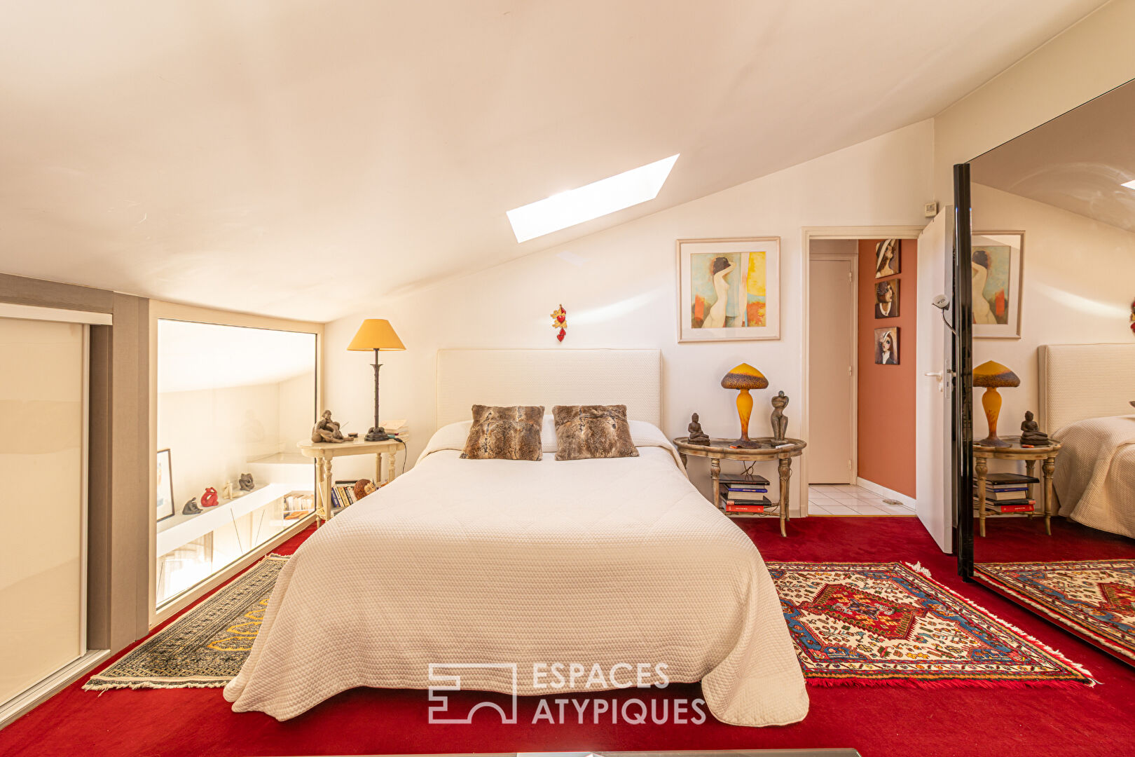 Loft lumineux avec terrasse et vue sur le parc