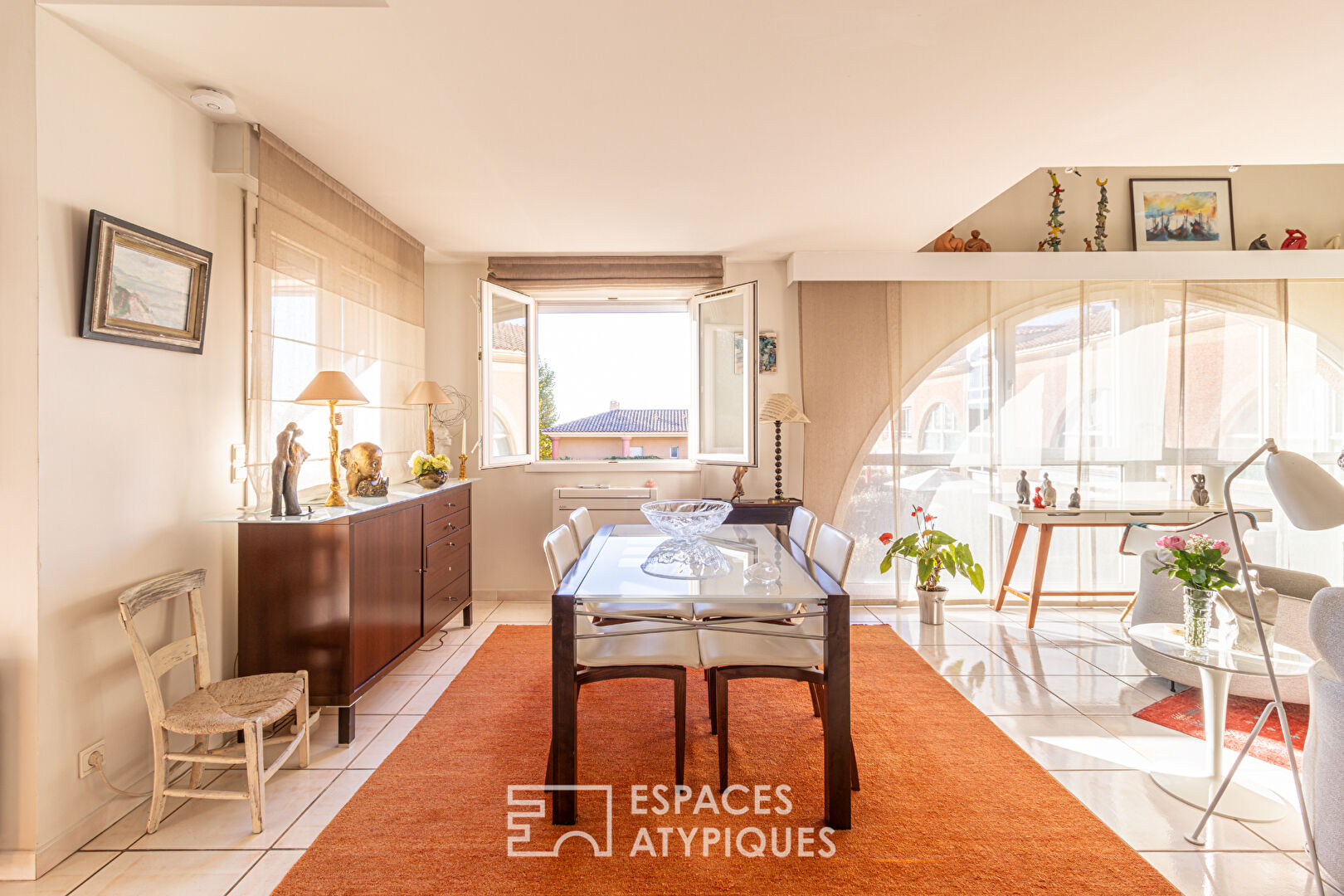 Loft lumineux avec terrasse et vue sur le parc