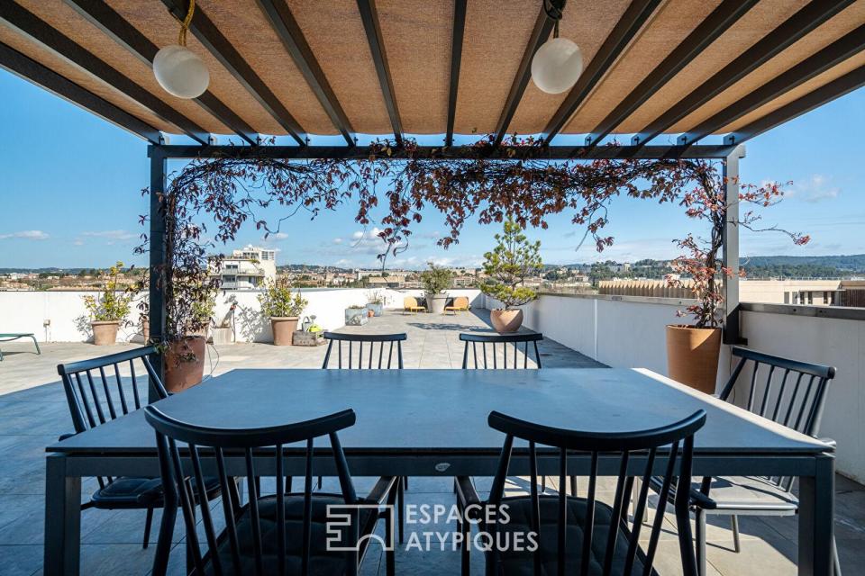 Toit-terrasse et vue Sainte-Victoire