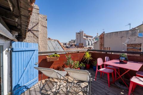 Duplex avec terrasse plein ciel au dernier étage – Quartier Opéra – Vieux-Port
