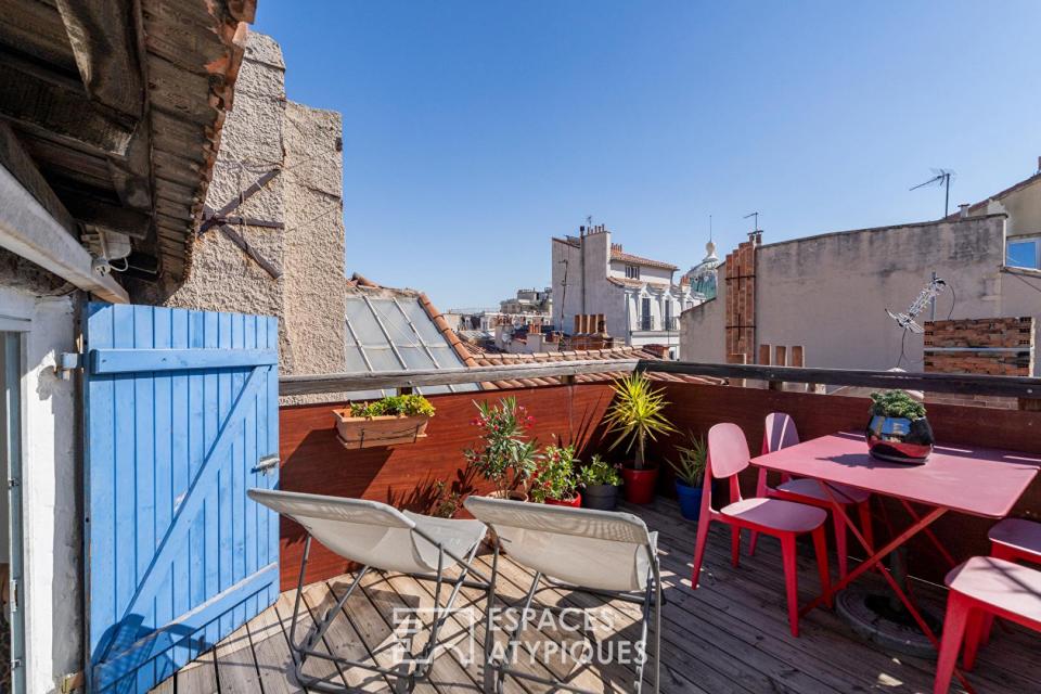 Duplex avec terrasse plein ciel au dernier étage - Quartier Opéra - Vieux-Port
