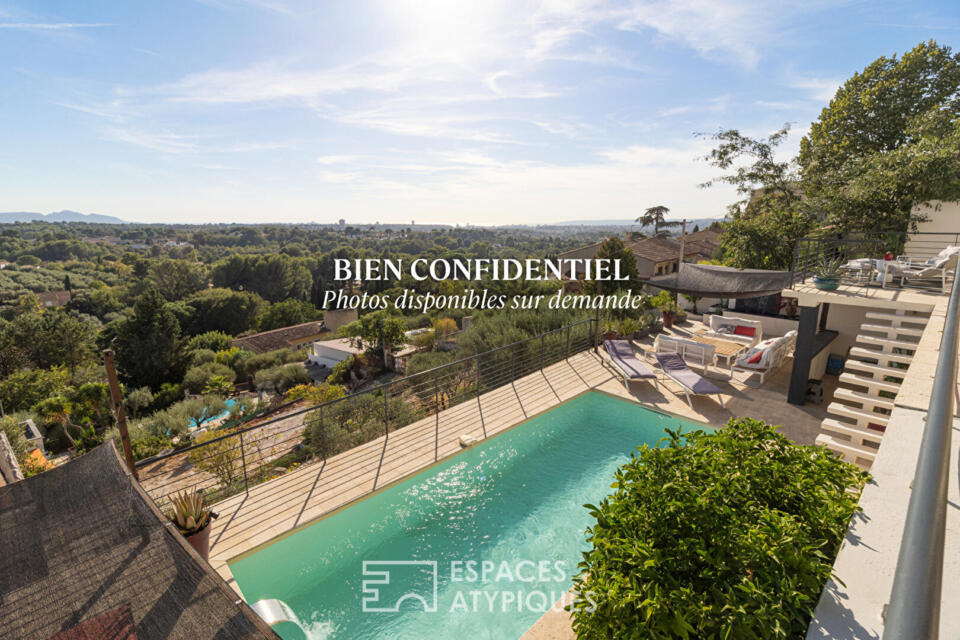 Exclusivité-Maison contemporaine à Allauch : piscine et vue imprenable