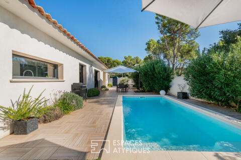 Villa contemporaine : volumes épurés et plain-pied