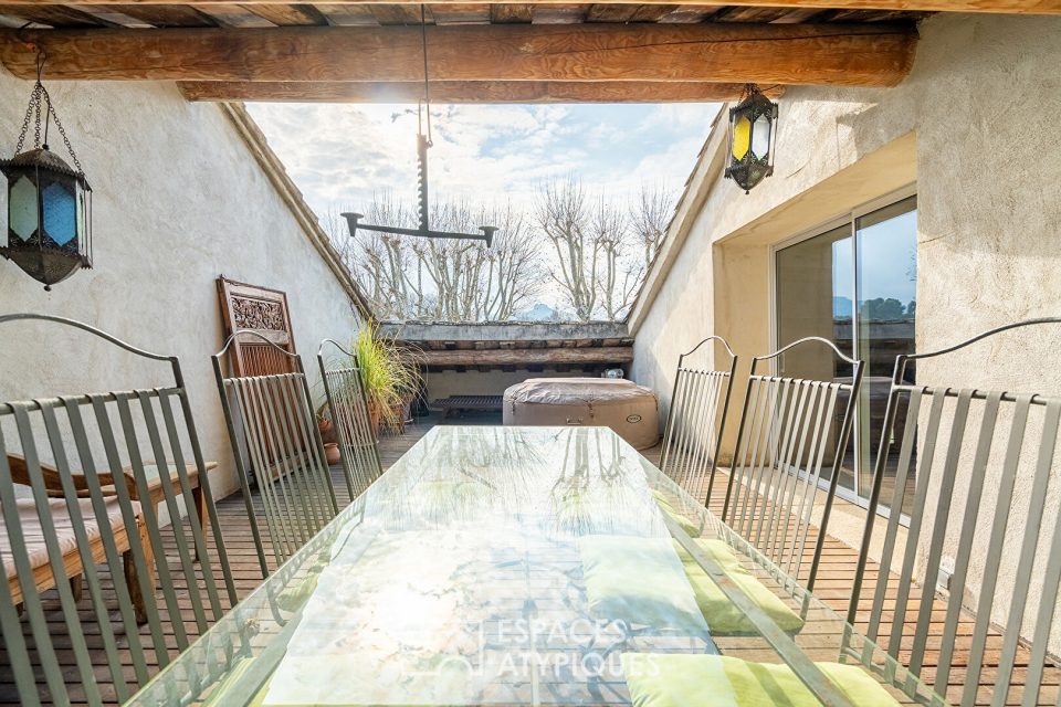 Duplex avec vue sur les Alpilles