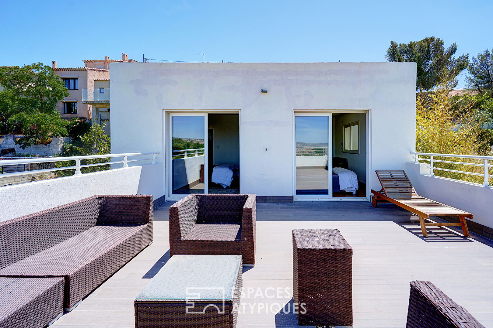 Maison contemporaine avec vue mer