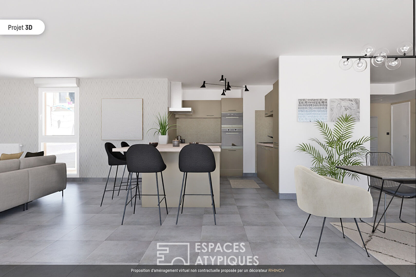 Appartement en étage élevé avec extérieur