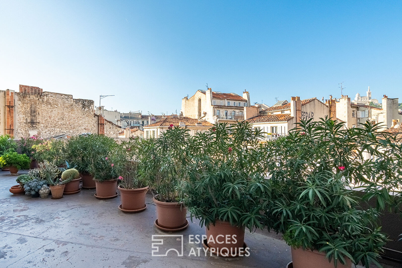 Apartment with terraces and open view