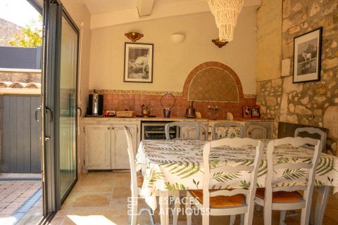 Village farmhouse and its interior courtyard